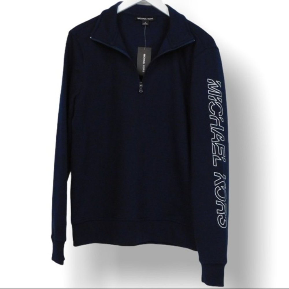 Michael Kors Men’s Quarter Zip Pullover Navy M